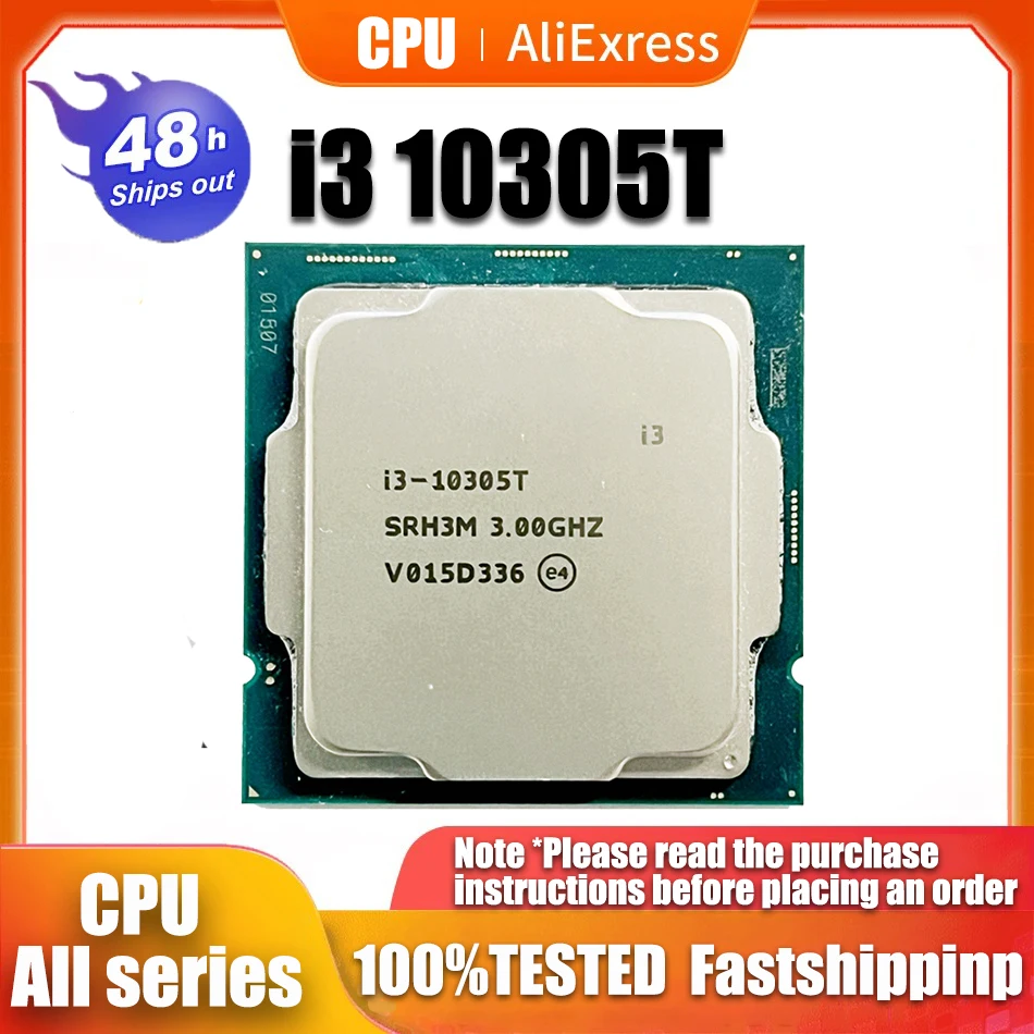 

Used Core i3 10305T 3.0GHz 4-Core 8-Thread CPU Processor L3=8MB 35W LGA 1200 Sealed but without cooler