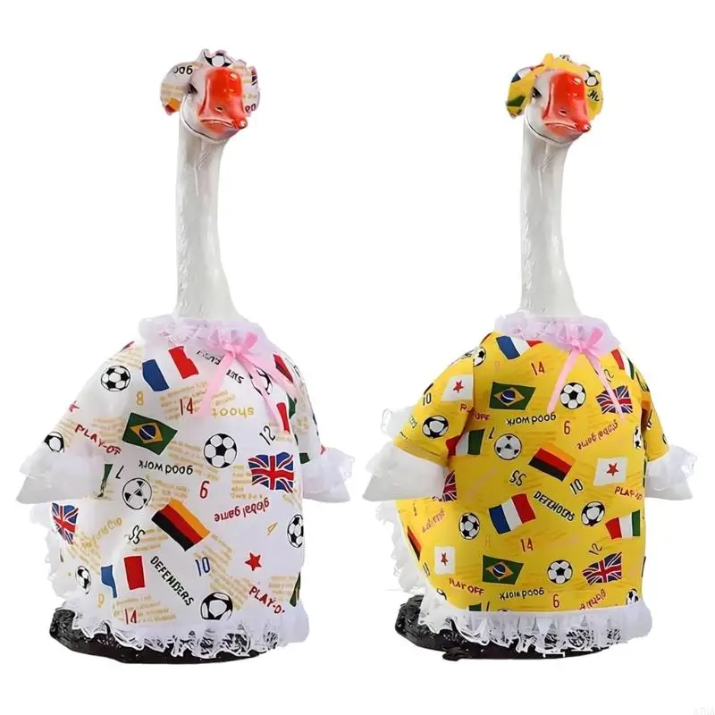 Football Porch Geese Outfits Football Sign Game Day Geese Costume Set Sports Geese Clothes Hat for Outdoor Garden 87HA