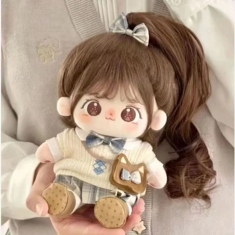 20cm Miaomiao Plush Doll Kawaii Anime Cotton Doll Diy Dress Up Soft Stuffed Customization Figure Toys Collection Birthday Gifts