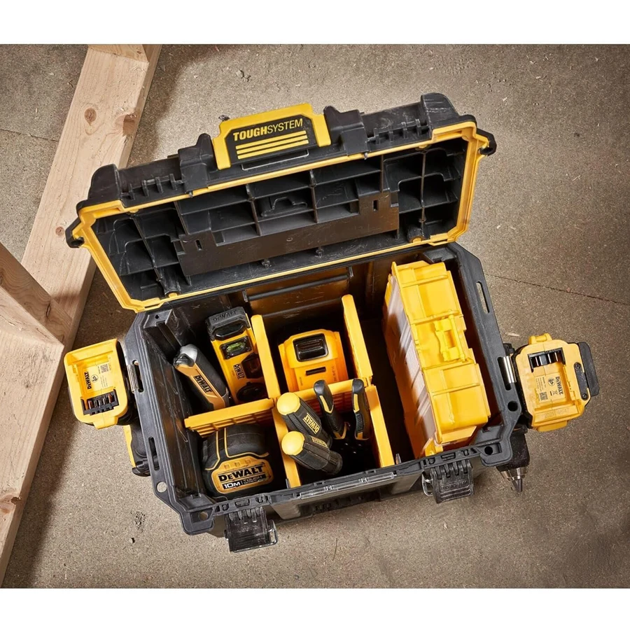 DEWALT Compact and Durable Deep Toolbox with Removable Dividers Storage Space Waterproof Dustproof Toolbox DWST08035-1