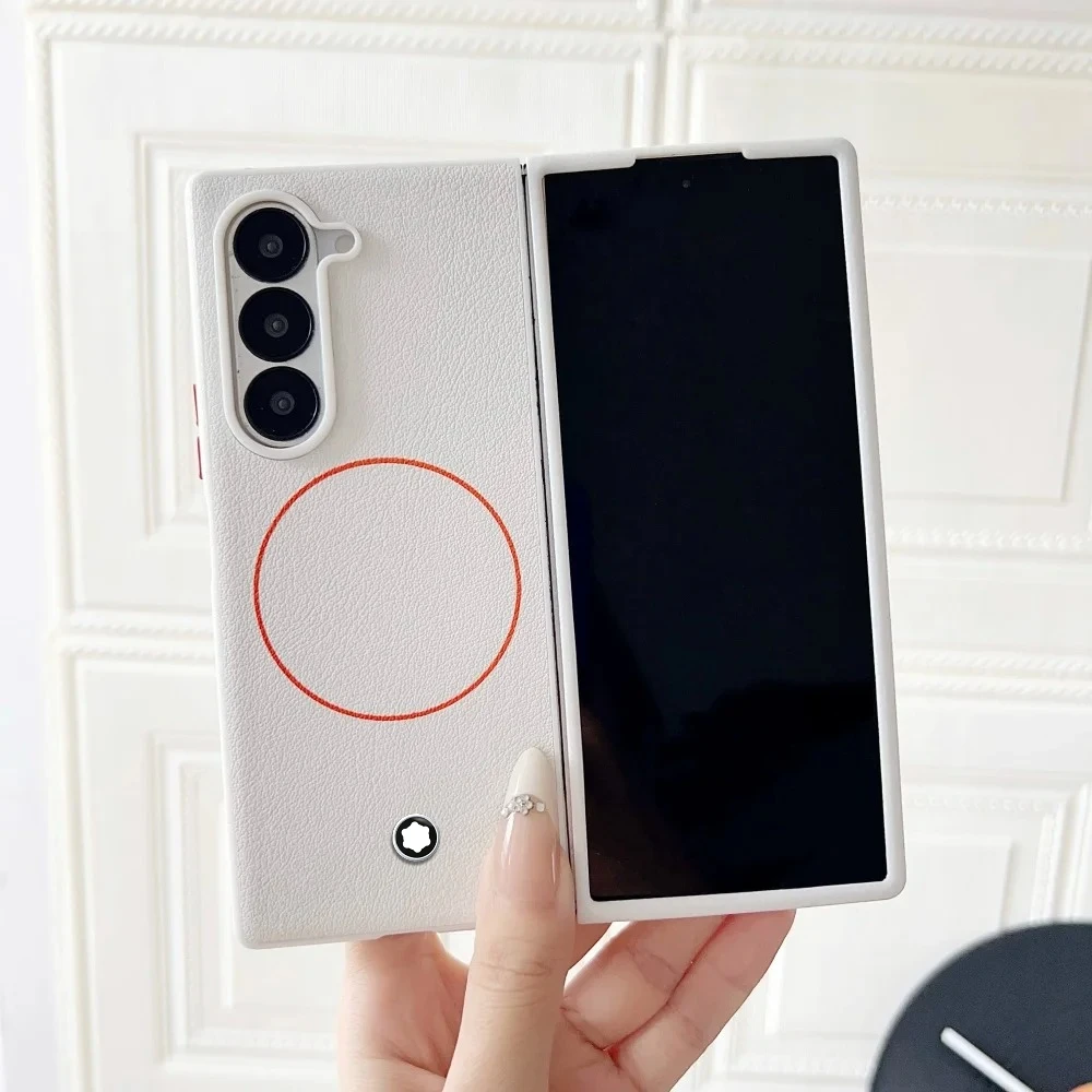 

High-end Busine Sle Ultra Thin Slim Folding Magnetic Phone Case for Samsung Galaxy Z Fold 7 6 5 PU Leather Protection Back Cover