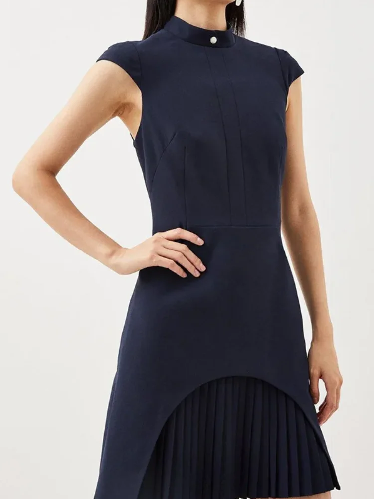 

European And American Women's Clothing Sleeveless Round Neck Slim-fitting Temperament Fringed Dress