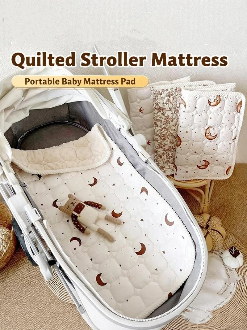 A Baby Car Seat Cushion for Strollers, Made of Soft Cotton. It Is A Safe Seat Cushion for Newborns in Cars, A Mattress for Baby