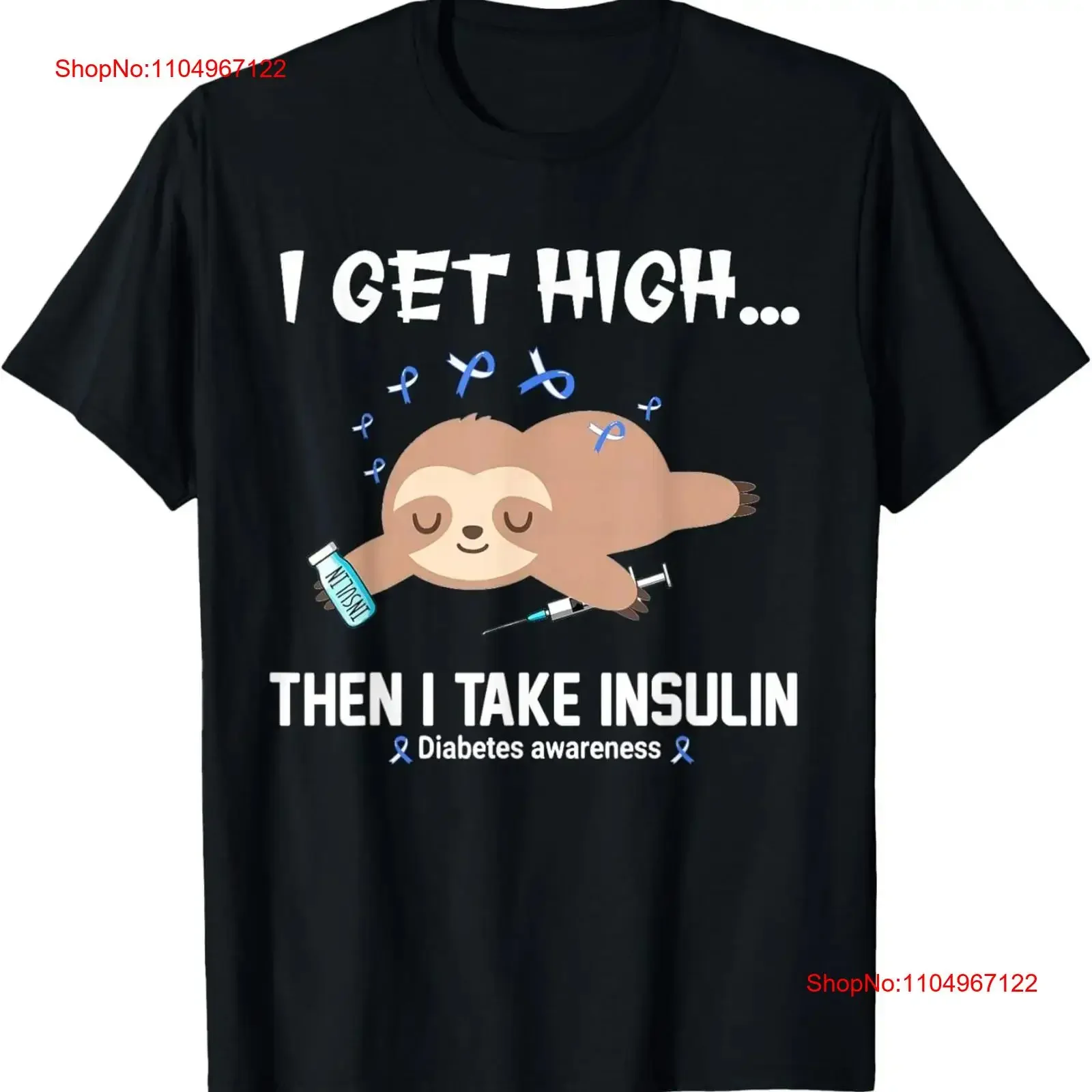 

Футболка I Get High Then Take Insulin, винтажная стираная дышащая повседневная уличная одежда унисекс, топ для повседневной носки, стильная