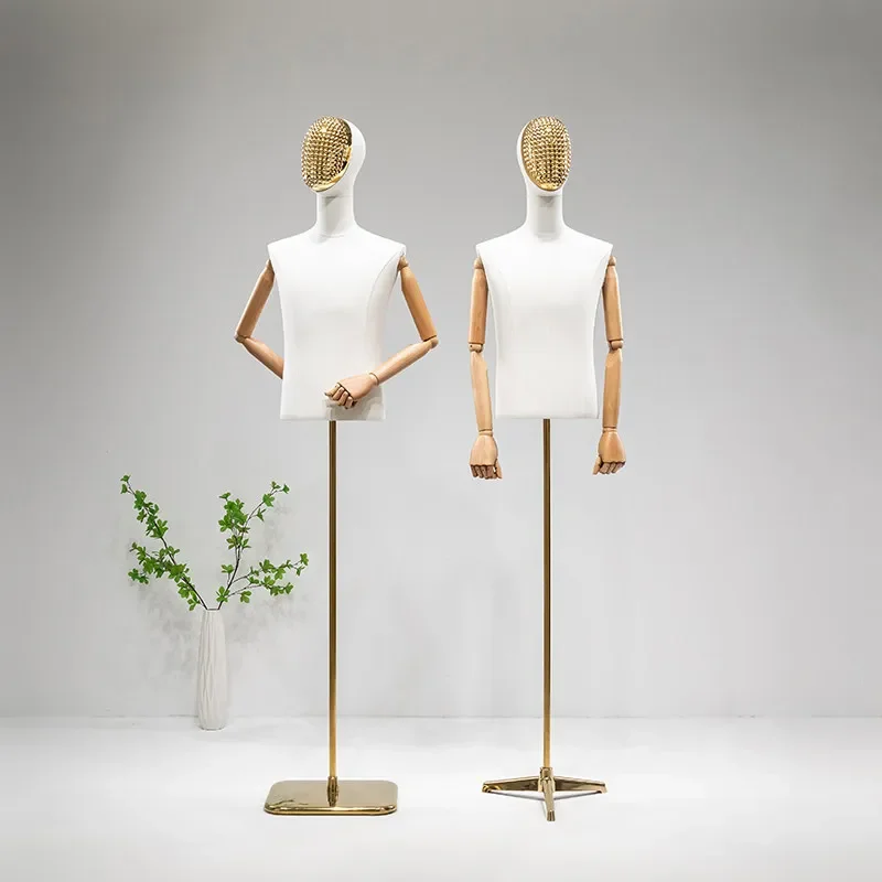 for Clothing Store Particle Face Model Props Men Half Body Dummy Table Display Stand Full Body Mannequin for Window Display