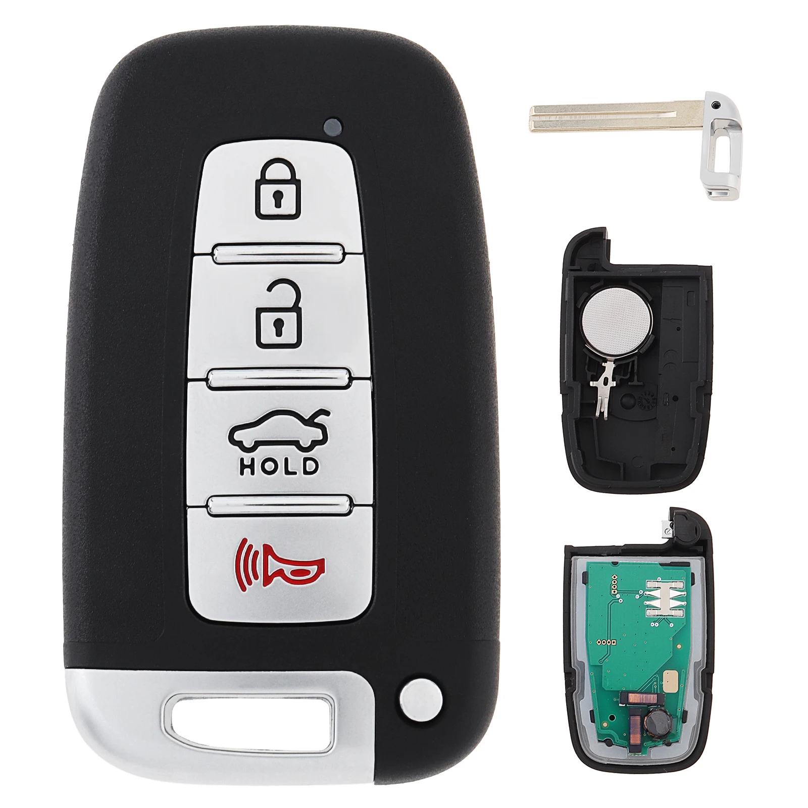 

4-кнопочный автомобильный пульт дистанционного управления, чехол, подходит для Hyundai Sonata Genesis Azera Equus Kia TOY40 Blade 433 МГц, корпус бесключевого доступа
