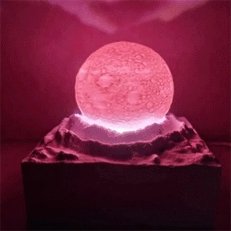 Led Lunar Aromatherapy Lamp Desk Color Atmosphere decor Night Light 3d Printing Environmentally Friendly Material USB Desk Lamp