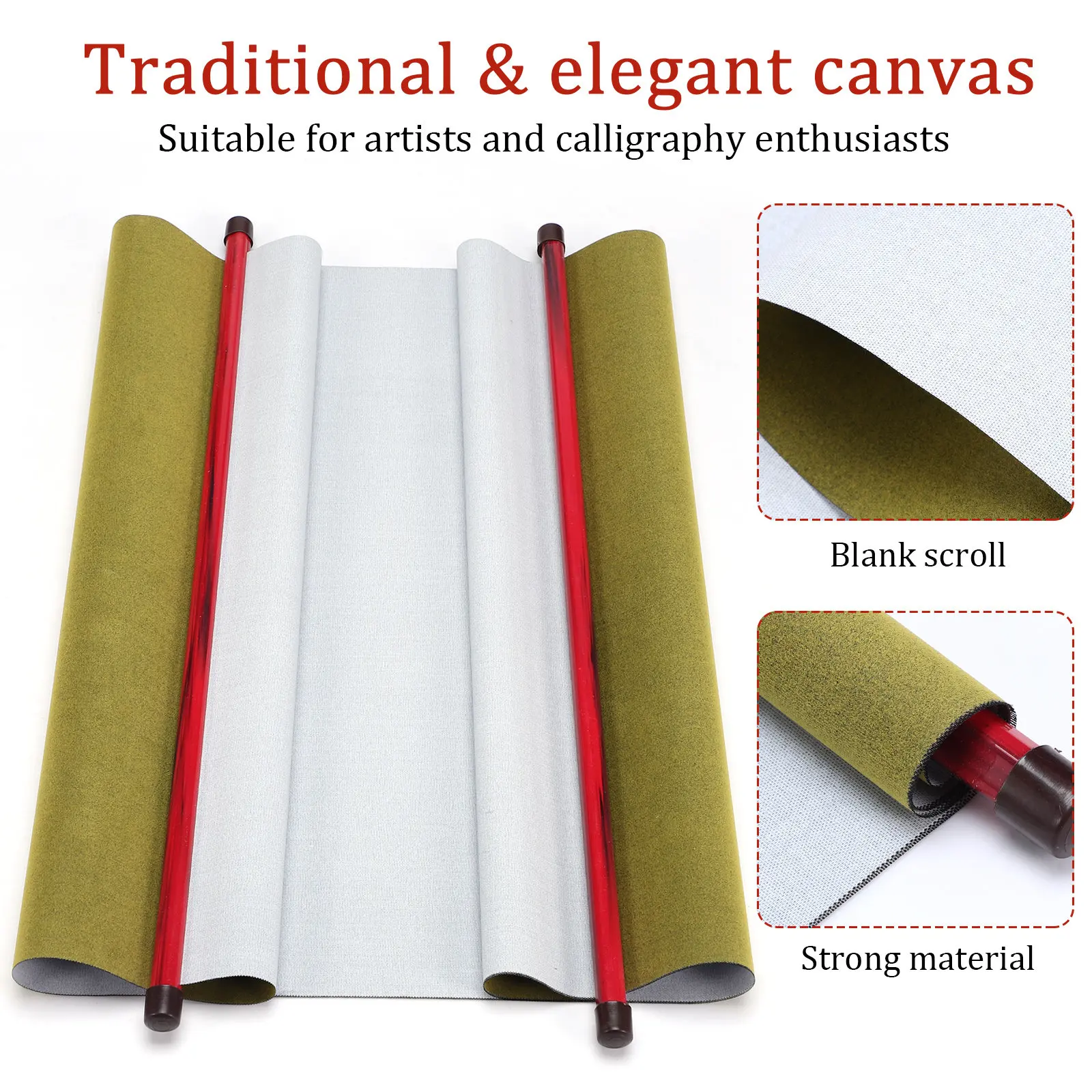 Blank Water Writing Cloth Traditional Scroll Paper for Calligraphy Practicing Recycling Reusable Art Scroll Blank Canvas