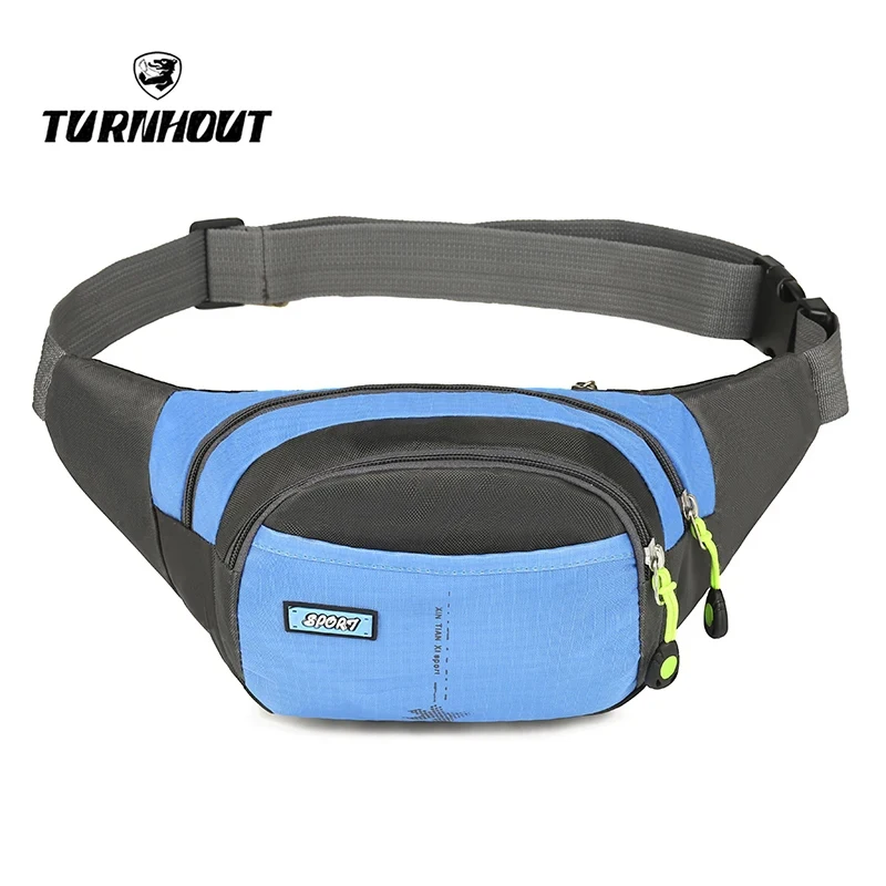 Men\'s Bags Nylon Travel Gym Waist Bags Fanny Pack Boy Hip Bum Belt Bag Travel Riding Motorcycle Crossbody Bag Purse Pouch