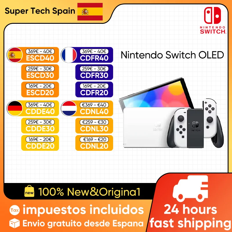 Nintendo Switch OLED-Modell 64 GB 7,0 Zoll OLED-Bildschirm Tragbare Handheld-Spielekonsole HDMI 1.4
