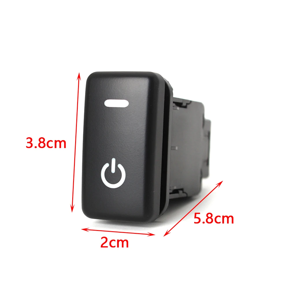 1Pc Orange Light Car ABS Heated Power Switch Button with Wire for Toyota Land Cruiser Hilux Prado 120 FJ CRUISE Accessories