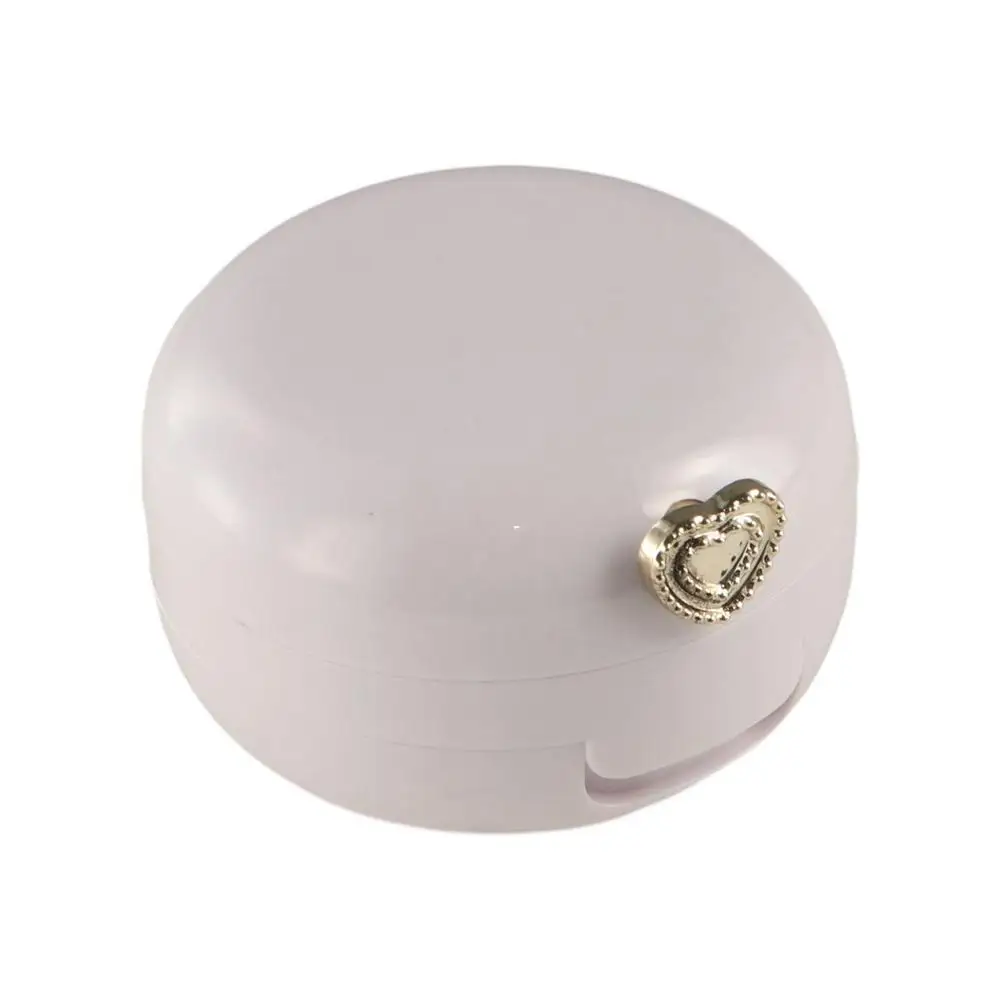 

Travel Lip Sleeping Mask Container Small Mirror Compact Cosmetic Lip Balm Container Refillable Bottle Heart Detail Lip Mask Case