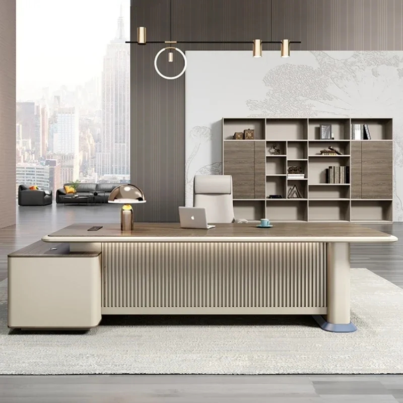 

Office Furniture Boss Desk Boss Executive Desk Special Shaped Table Office Table and Chair Combination