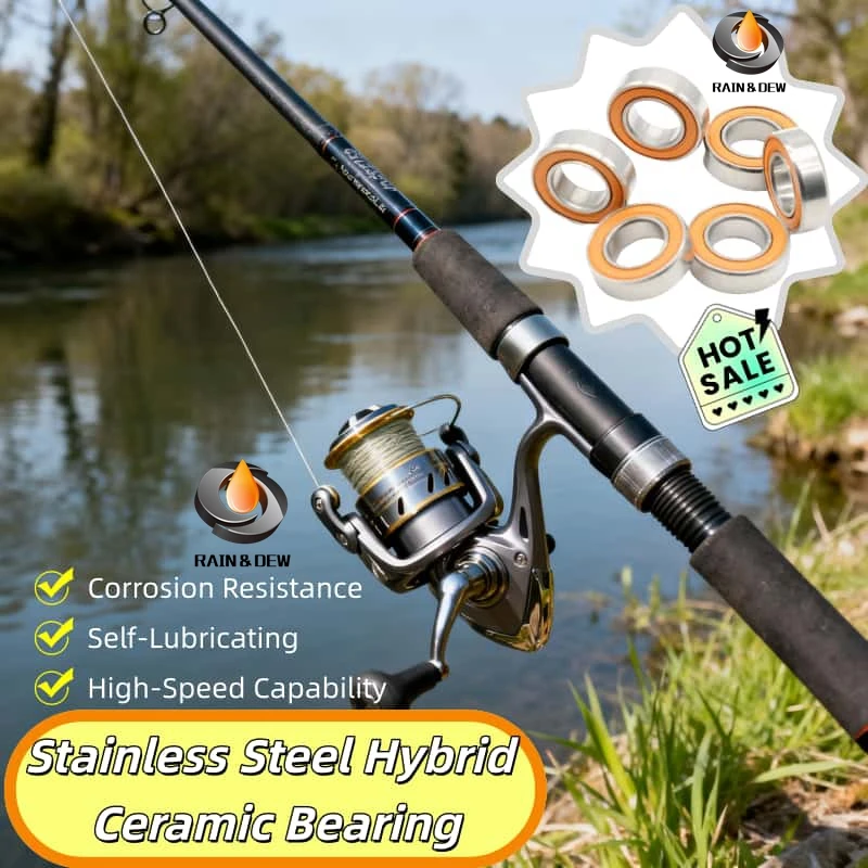 10PCS Hybrid Ceramic Bearing SMR95 SMR104 SMR105 SMR115 S623 S693 SMR63 SMR128 Stainless Bait Casting Spinning Fishing Reels
