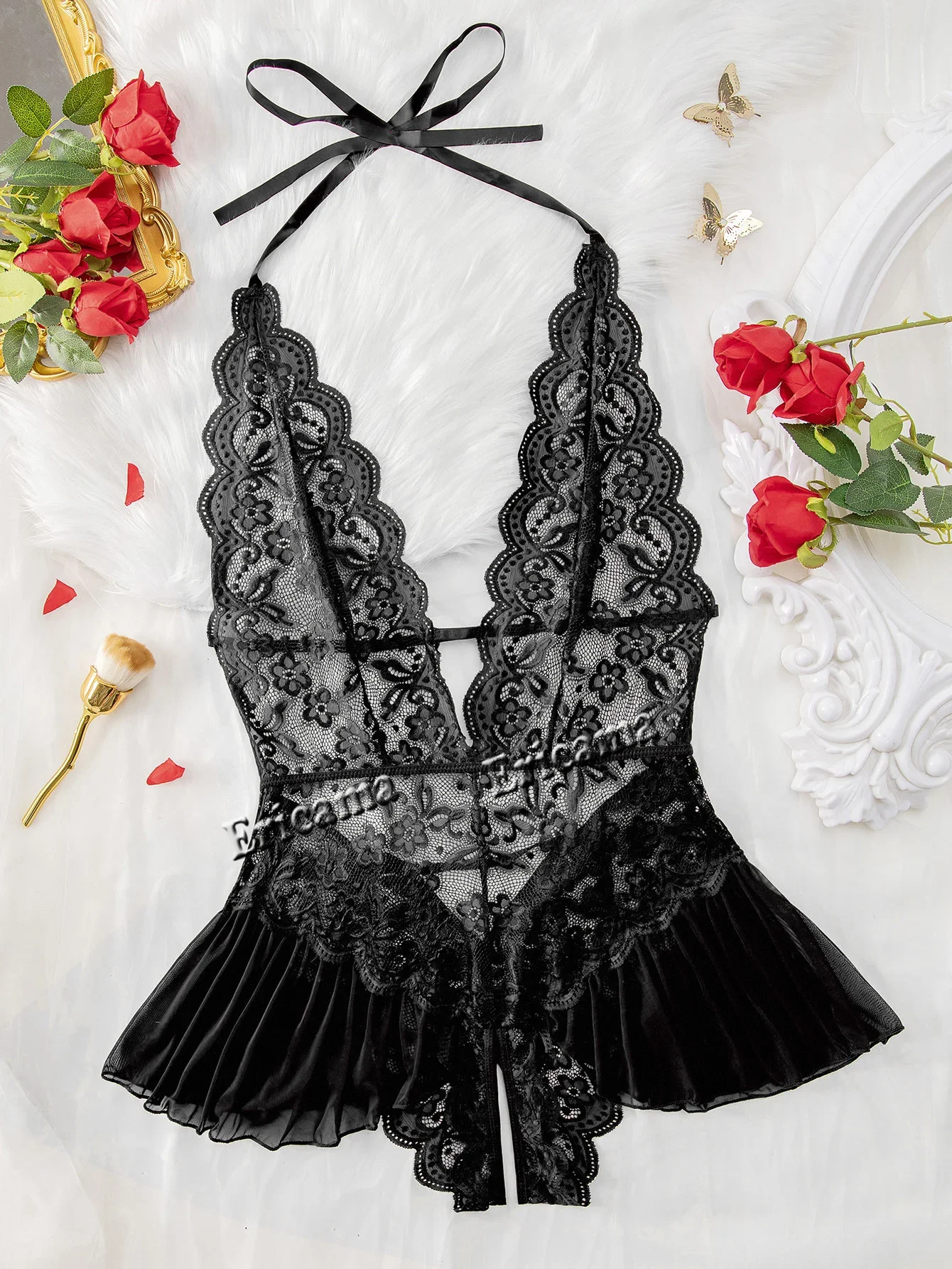 Sexy Lingerie Woman Lace Transparent Underwear Brief Sets Delicate Bra Kit Push Up Breves Sets Thin Sexy Erotic Bras Bodysuit