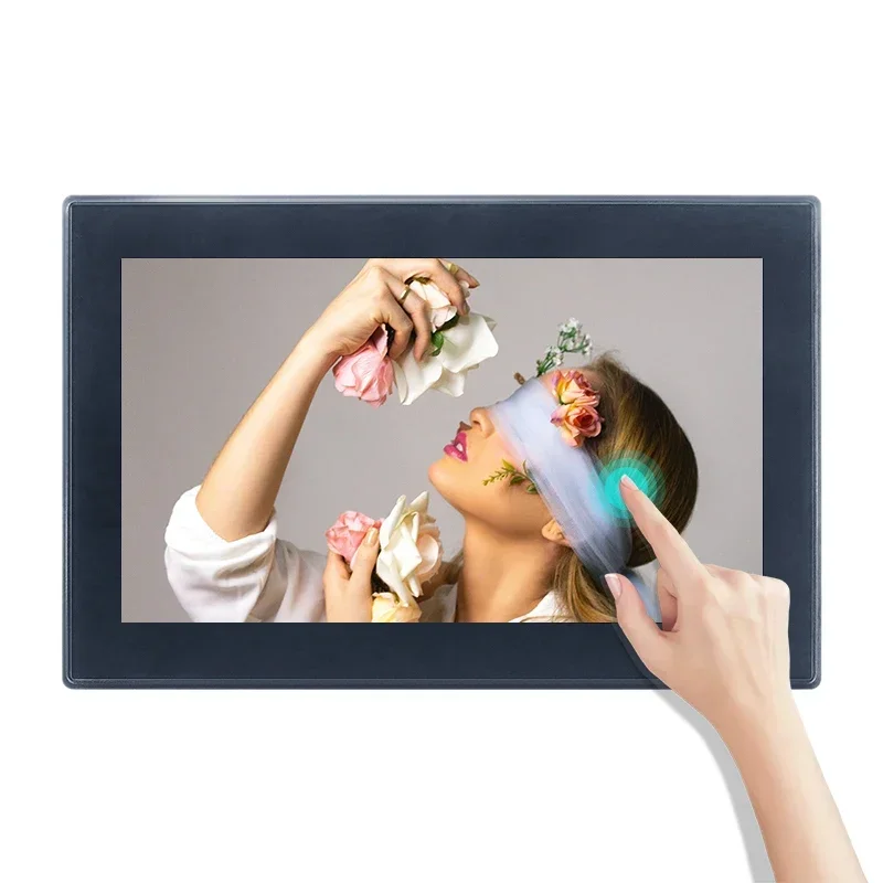 Best Wall Mount Embedded 7- 21.5 Inch LCD Touch Screen Monitor With Printer VGA DVI Port Set