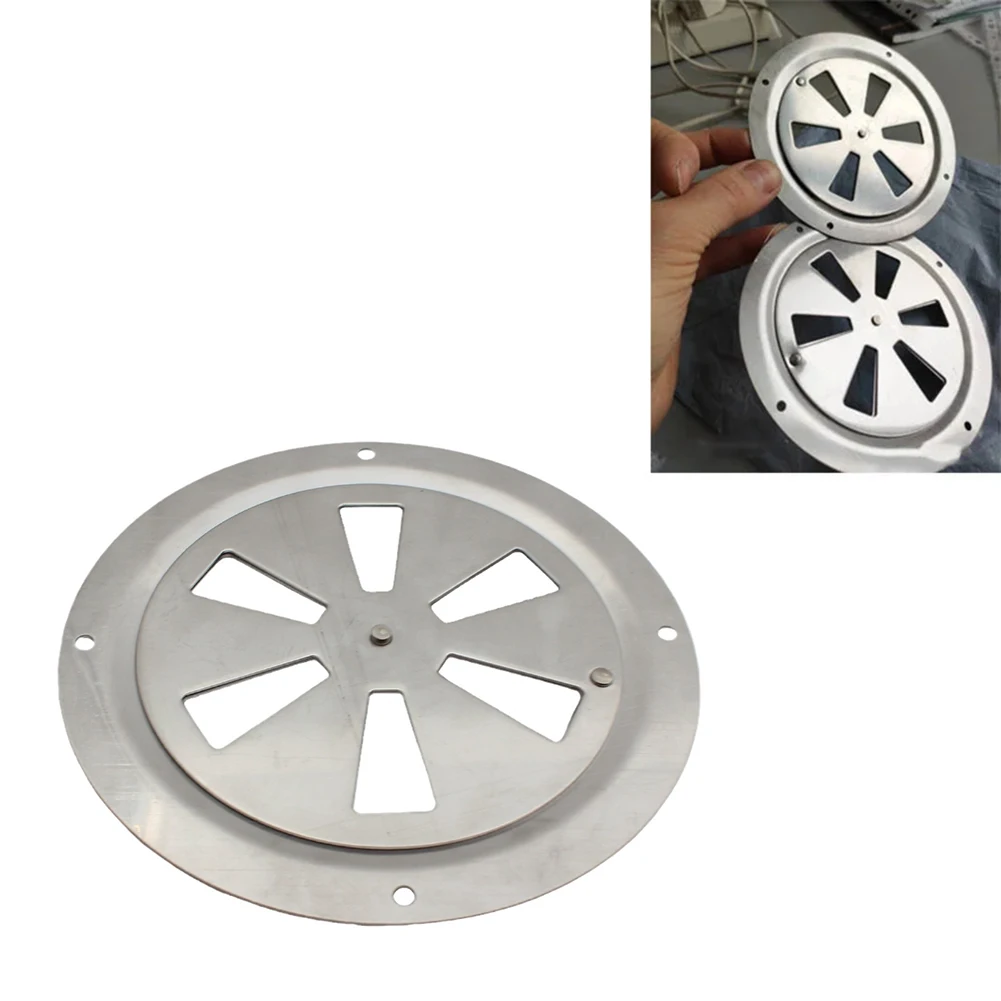 1pcs Adjustable Stainless Steel Ventilation Grille 125mm 150MM Round Exhaust Fan Cover For Marine Boats RVs