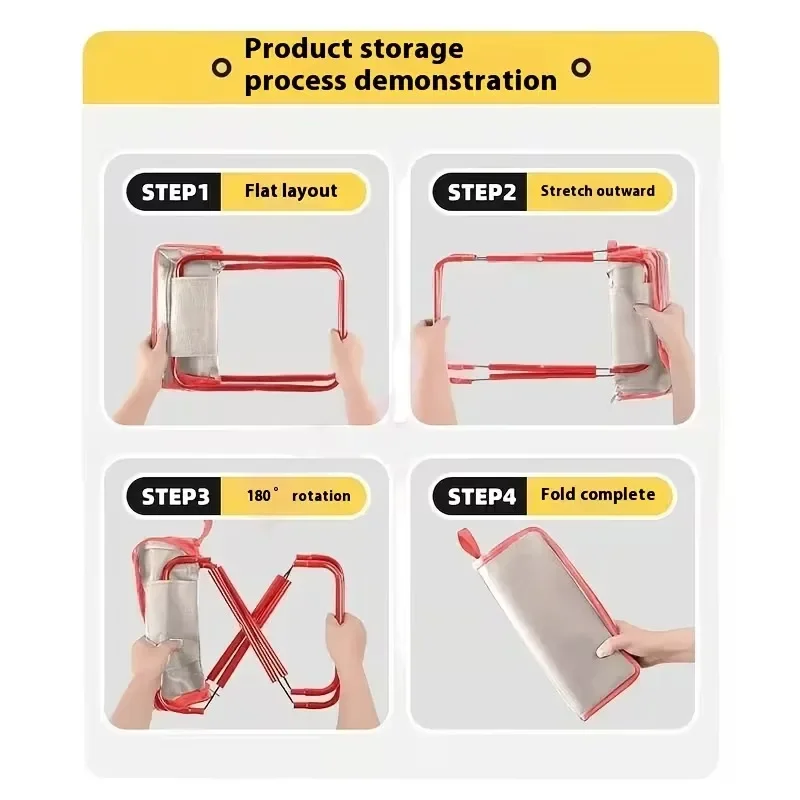 مقعد محمول قابل للطي مع مقبض، مقعد صيد للتخييم في الهواء الطلق، مقعد بسحاب للخارج #3