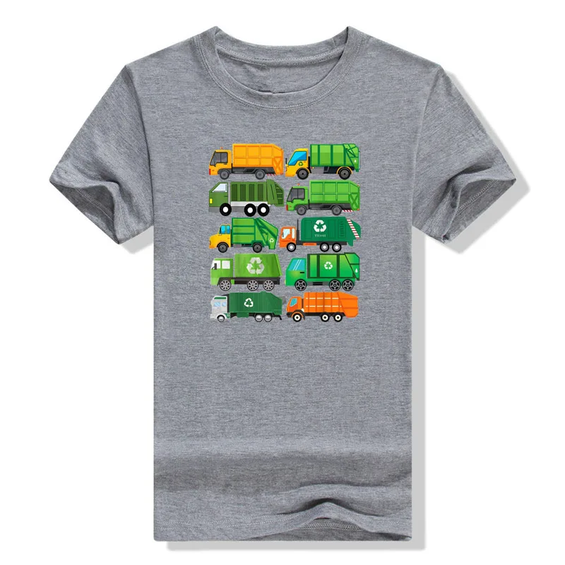 Garbage Truck Recycling Day Trash Waste Separation Birthday T-Shirt Aesthetic Clothes Graphic Tee Tops for Kids Adults Gifts