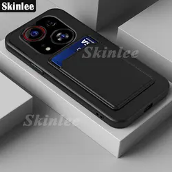 Skinlee For Tecno Phantom X2 Silicone Soft Case Full Protector For Tecno Phantom X2 X Pro Luxury Wallet Card Slot Back Cover