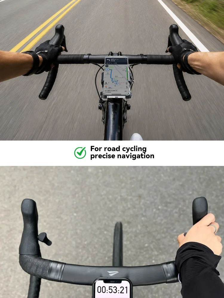 Easydo Fahrrad-Handyhalterung E-Scooter Fahrradlenker-Handyhalterung Aluminium Stoßfeste Rennrad-Vorbau-Handyhalterung für 4,7-7,2" – Detail 12