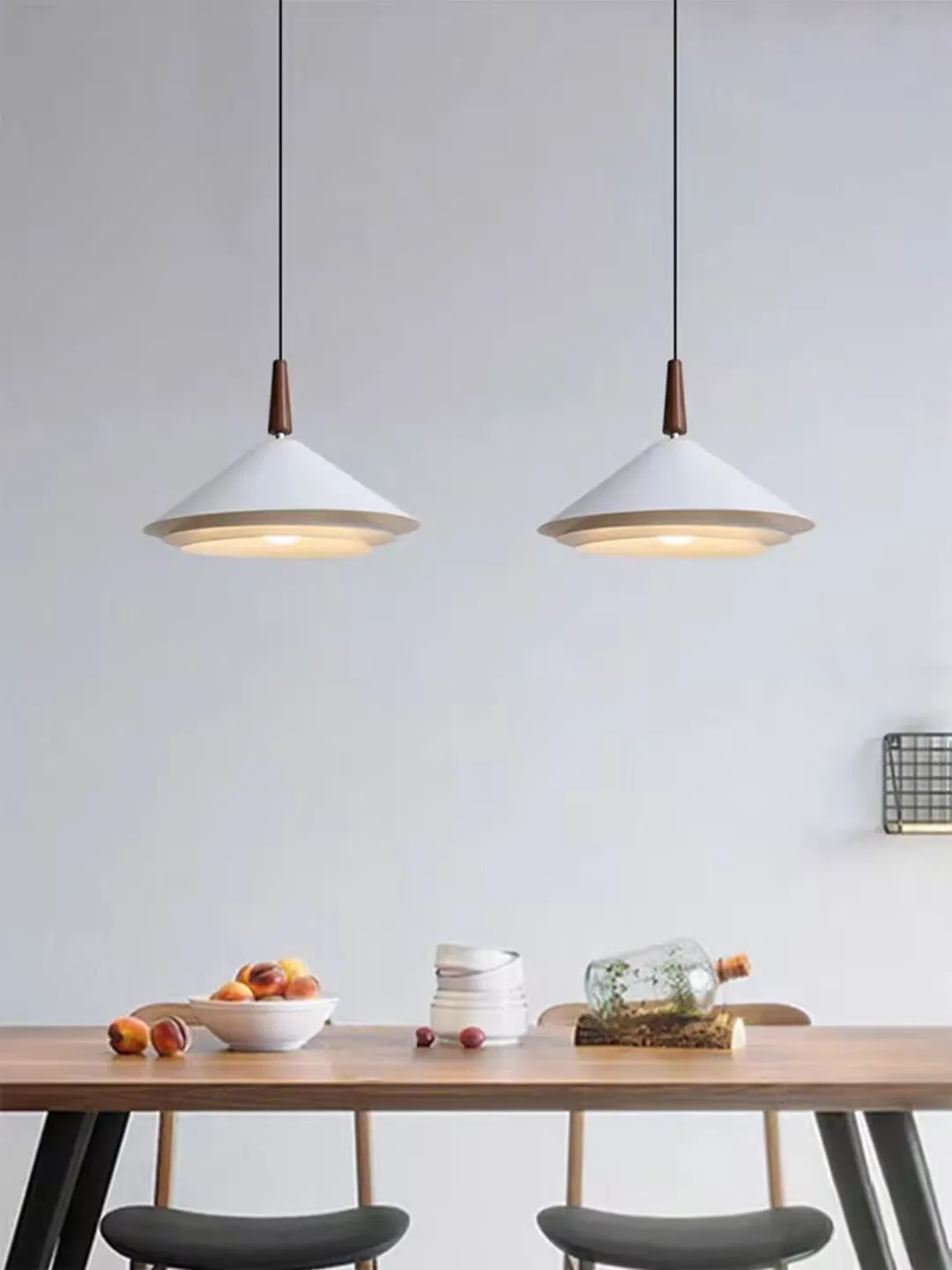 Medieval Danish designer pendant lamp, dining room pendant lamp, three head café pendant lamp, bar counter pendant lamp