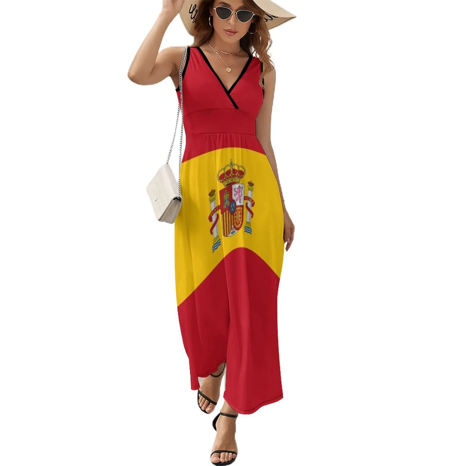 

Flag of Spain Sleeveless Dress dress summer dresses for women 2023 Summer dresses for women ceremony dresses