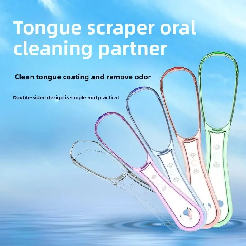 Multicolor Oral Hygiene Care Tongue Brush Tool Tongue Cleaner Tongue Cleaning Scraper Reusable Oral Cleaning Scraper 1pcs
