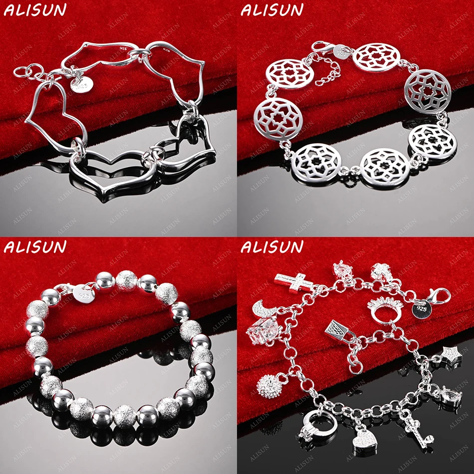 

ALISUN 925 Sterling Silver Design Bracelets For Women Men Creativity Gifts Street All-match Party And Daily Wear