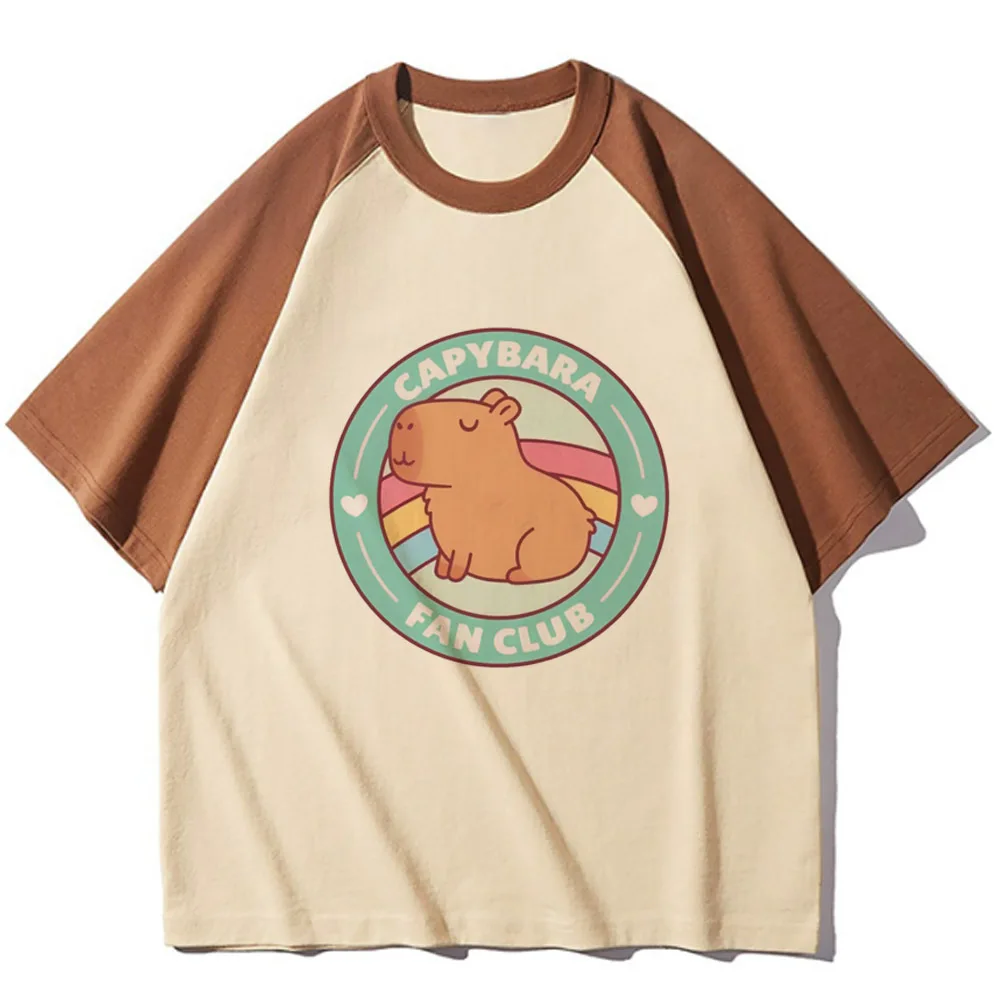 

Capybara t-shirts women streetwear tshirt female y2k manga 2000s clothes