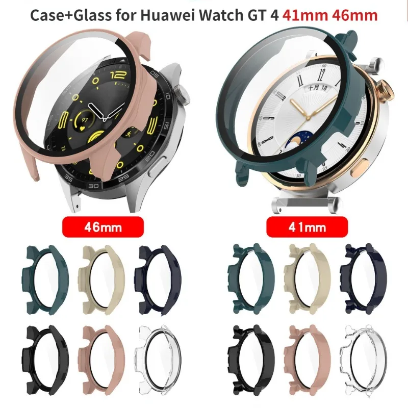 

Case+Glass for Huawei Watch GT 4 41mm 46mm GT4 Screen Protector Full Cover for Huawei GT4 46mm GT 4 Film Hard Protective Cases