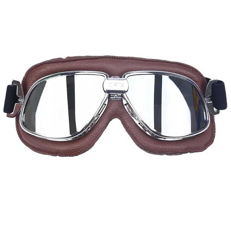 

Moto Vintage Pilot Motocross Helmets Goggles Motorcycle Goggles Helmet Glasses Sport Ski Skate Goggles Cafe Racer Glasses Parts