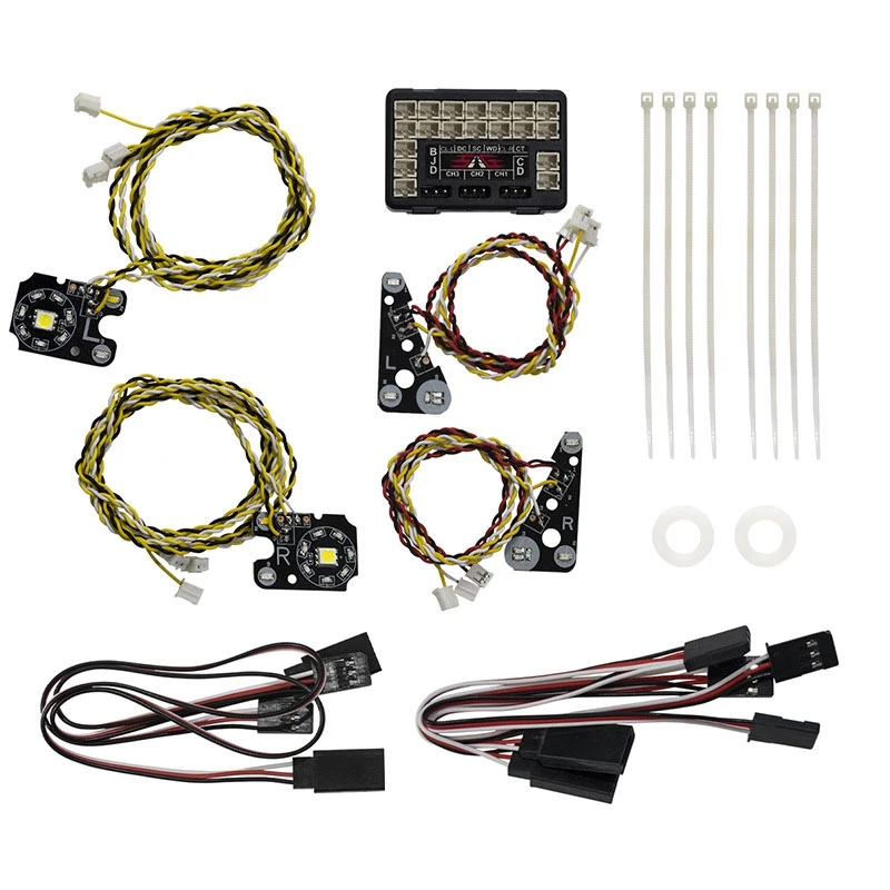 

for TRX4 RC Car Front Rear LED Lights + IC Lamp Group Headlight Kit for 1/10 RC Crawler Traxxas TRX-4 DefenderCYGJ