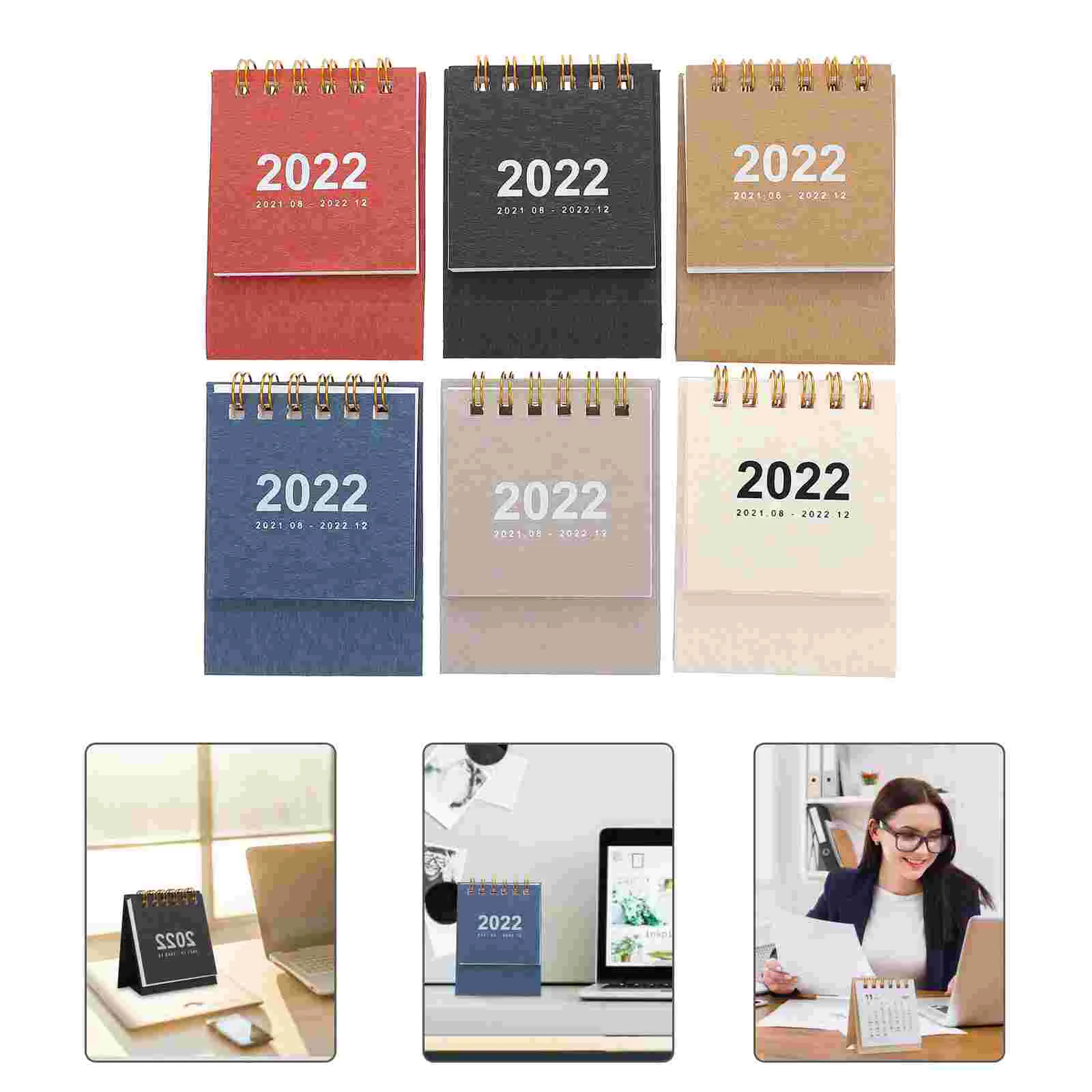 

6 Pcs Calendar Cute Desk Accessories Desktop 2024 Calender Mini Decor Calendars Table 2022 Home Simple Office