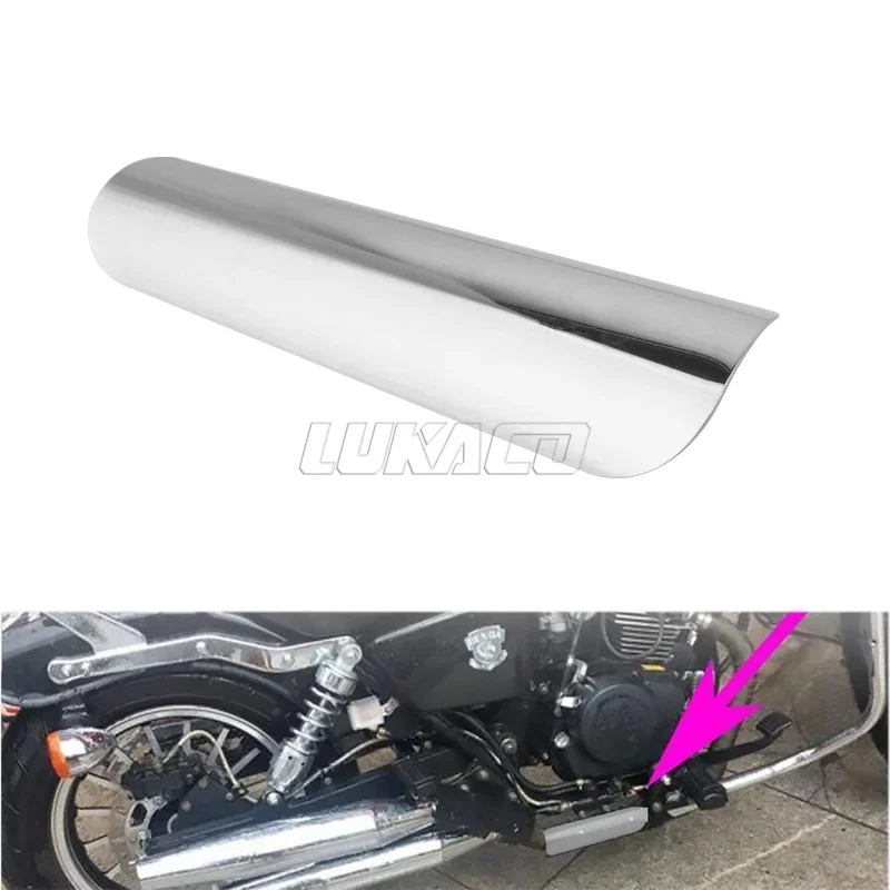 Universal Motorcycle Exhaust Pipe Heat Shield Cover Muffler Protector Guard Moto Accessories Fit For Harley Honda Yamaha Custom