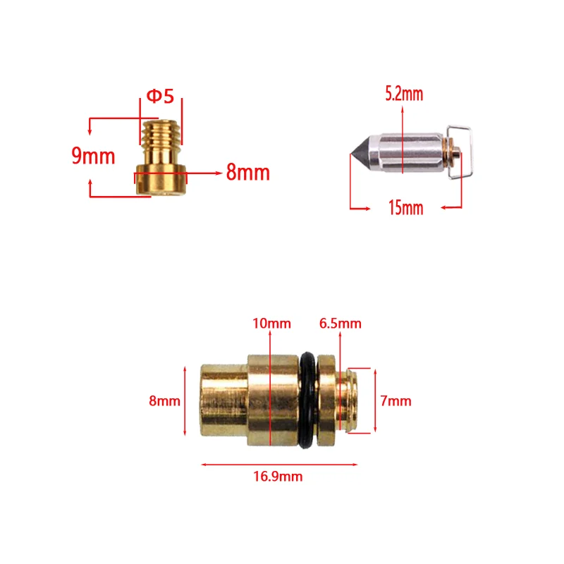 HYOSUNG-Kit de reparación de carburador GV125 GT125 GT125R para motocicleta, conjunto de diafragma de flotador de carburador, piezas de