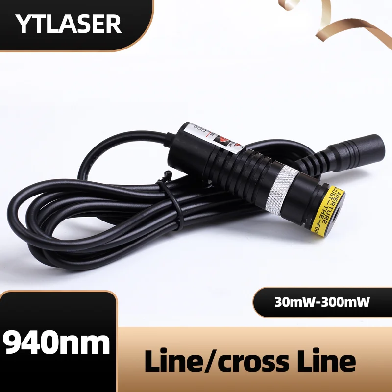 

Focusable D18*65mm 940nm 50mw 100mw 200mw Laser IR Cross Line Module Positioning for Wood Cutting(FREE with Bracket,EU Adapter)