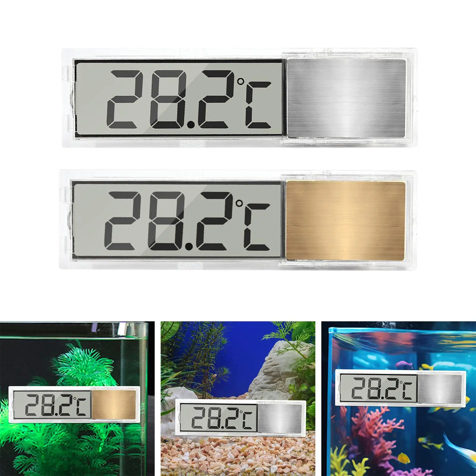 Electronic Aquarium Thermometer Aquarium Temperature Measurement for Water Terrarium Fish Tank Aquatic Tank Aquarium Amphibians