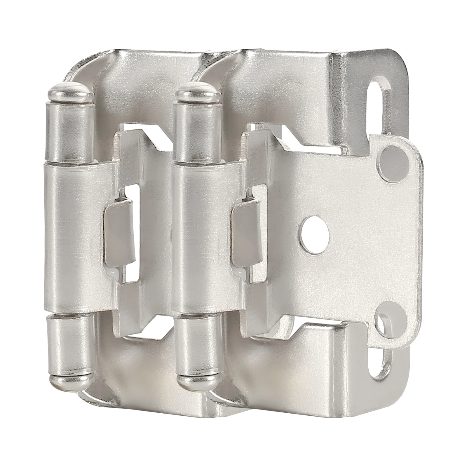 

Viladepot 1/2" Overlay Semi Partial Wrap Around Kitchen Cabinet Hinges 10PCS Self Closing Nickel Cabinet Hinges