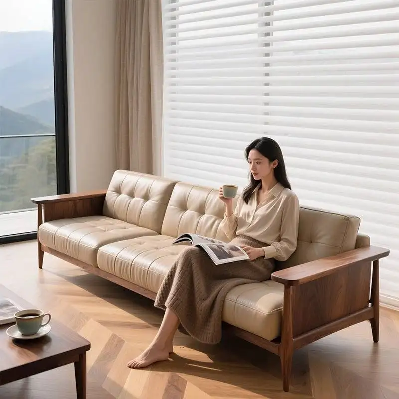 Tall Feet Living Room Sofas Wood Three Seater Individual Lounge Living Room Sofas Luxury House Banken Woonkamer Furniture Home