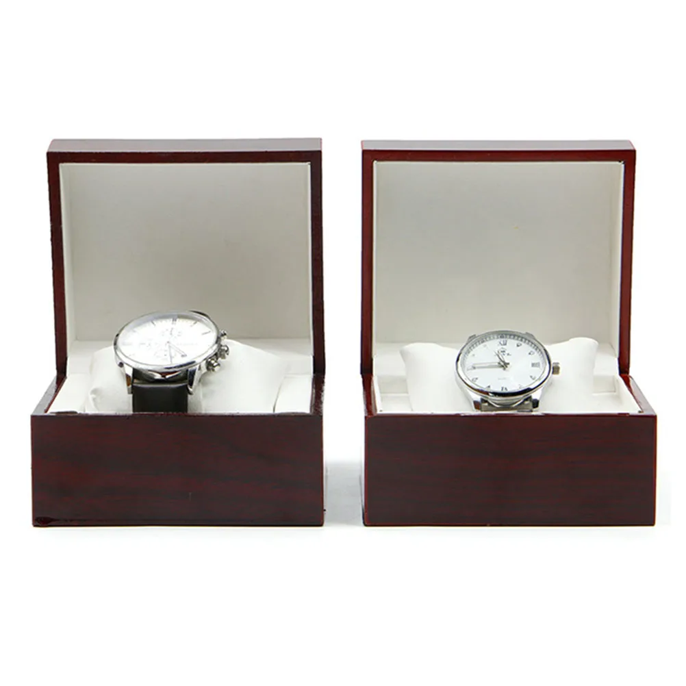 Caja de almacenamiento de reloj de madera de lujo, estuche de exposición, organizador para el hogar y negocios, almohadas extraíbles, cojín seguro, embalaje de regalo, joyería