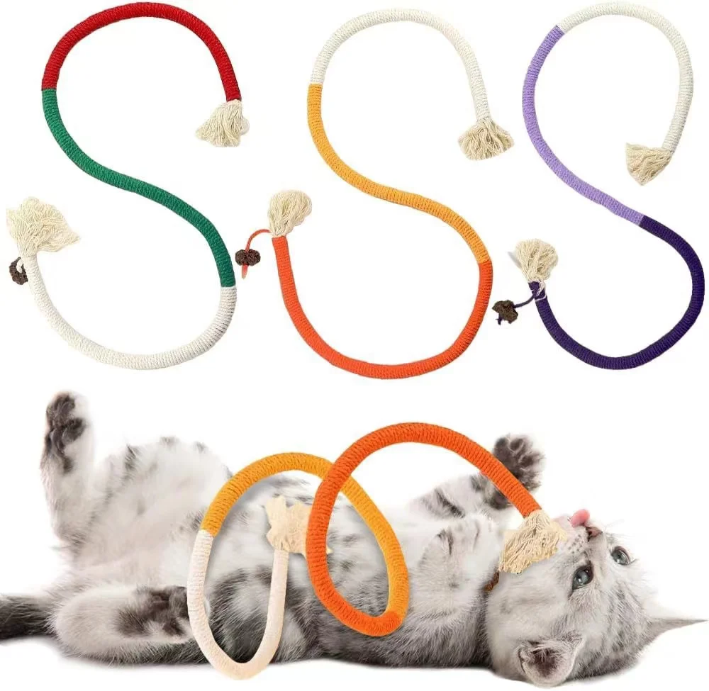 Bite-resistant Rope Toy for Pets, Interactive Teaser, Wand String, Chewing Rope, Pet Teething Toys