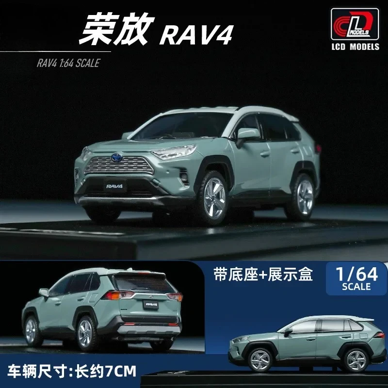 LCD 1:64 RAV4 Legering Simulatie Automodel Kleinschalige automodel Collectible Ornamenten Gift Diecast Legering Automodel Collectible