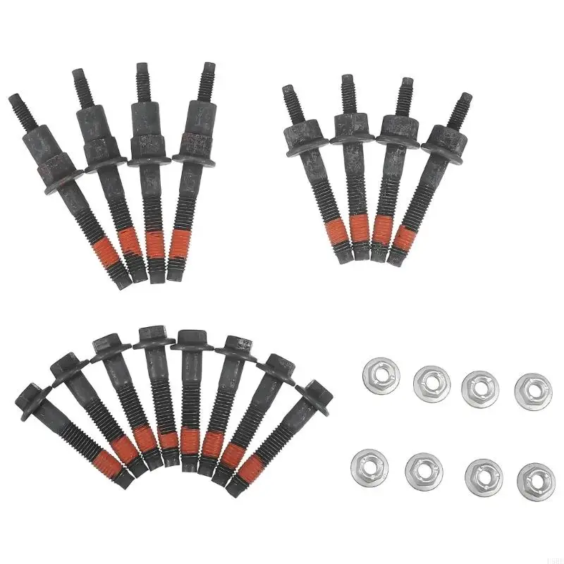 D5BE 6505316AA Exhaust Manifold Hardware Replacement for 1500 with Metal Bolts, Flange Heads, and Threaded Sections
