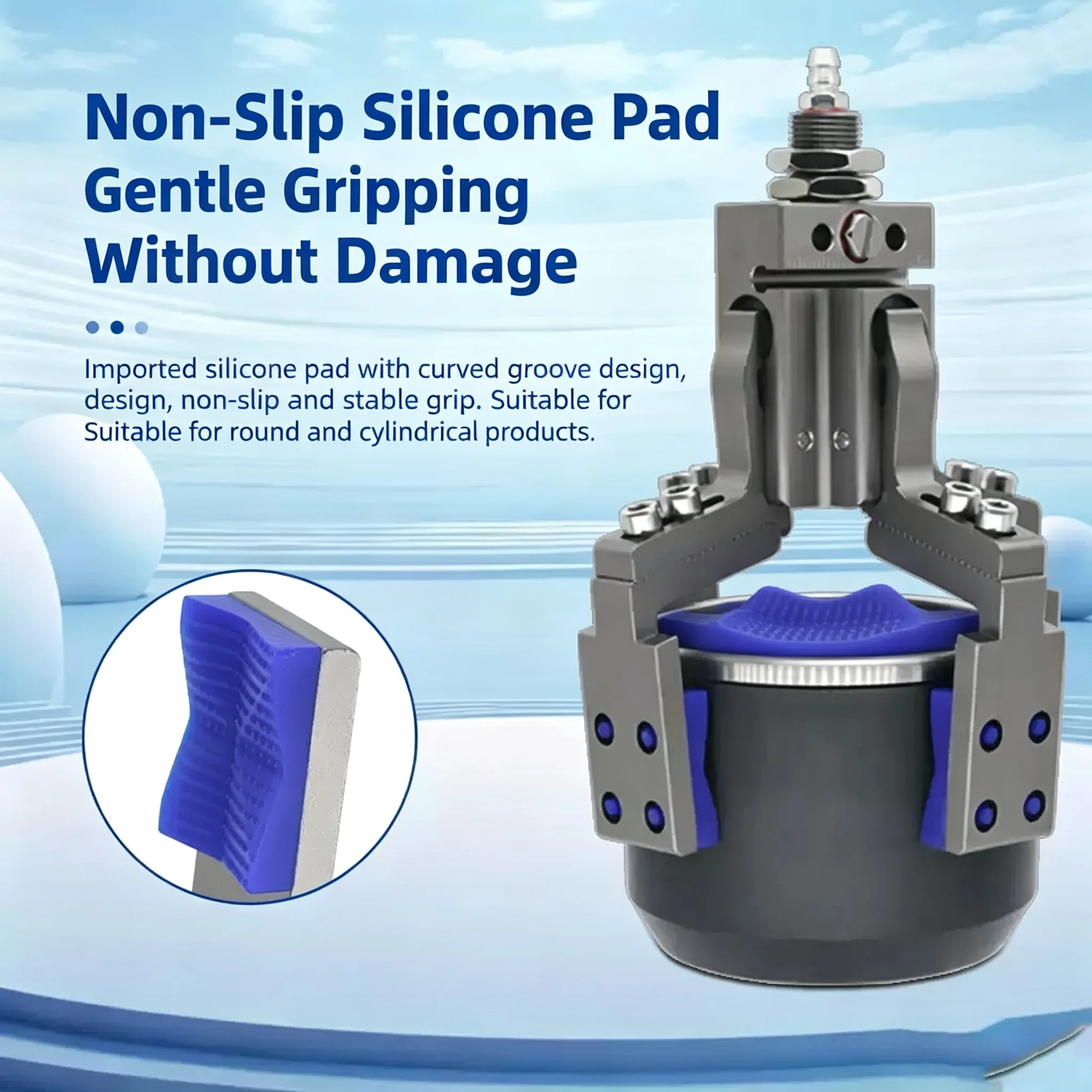 Pneumatic Accessories for Adjustable Manipulator Jaws, 2‑Jaw & 4‑Jaw, with Magnetic Detection, Mini Widened Special‑Shaped Sprue