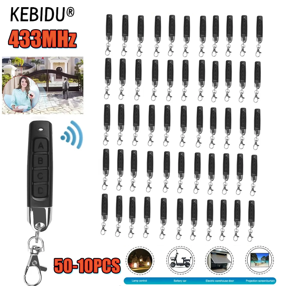 KEBIDU 10-50PCS 433mhz Remote Control Duplicator Wireless Receiver Module RF Transmitter Electric Cloning Gate Garage Door