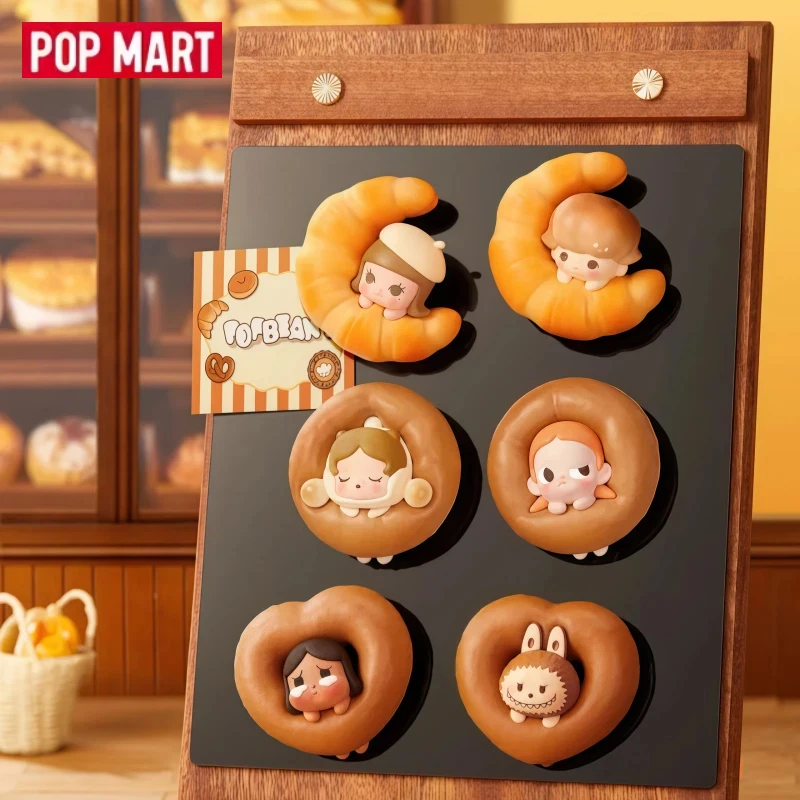 

POPMART POP BEAN Cute Granules Baking Bread Refrigerator Sticker Series Doll Trendy Toy Exhibition Limited Edition Collectible