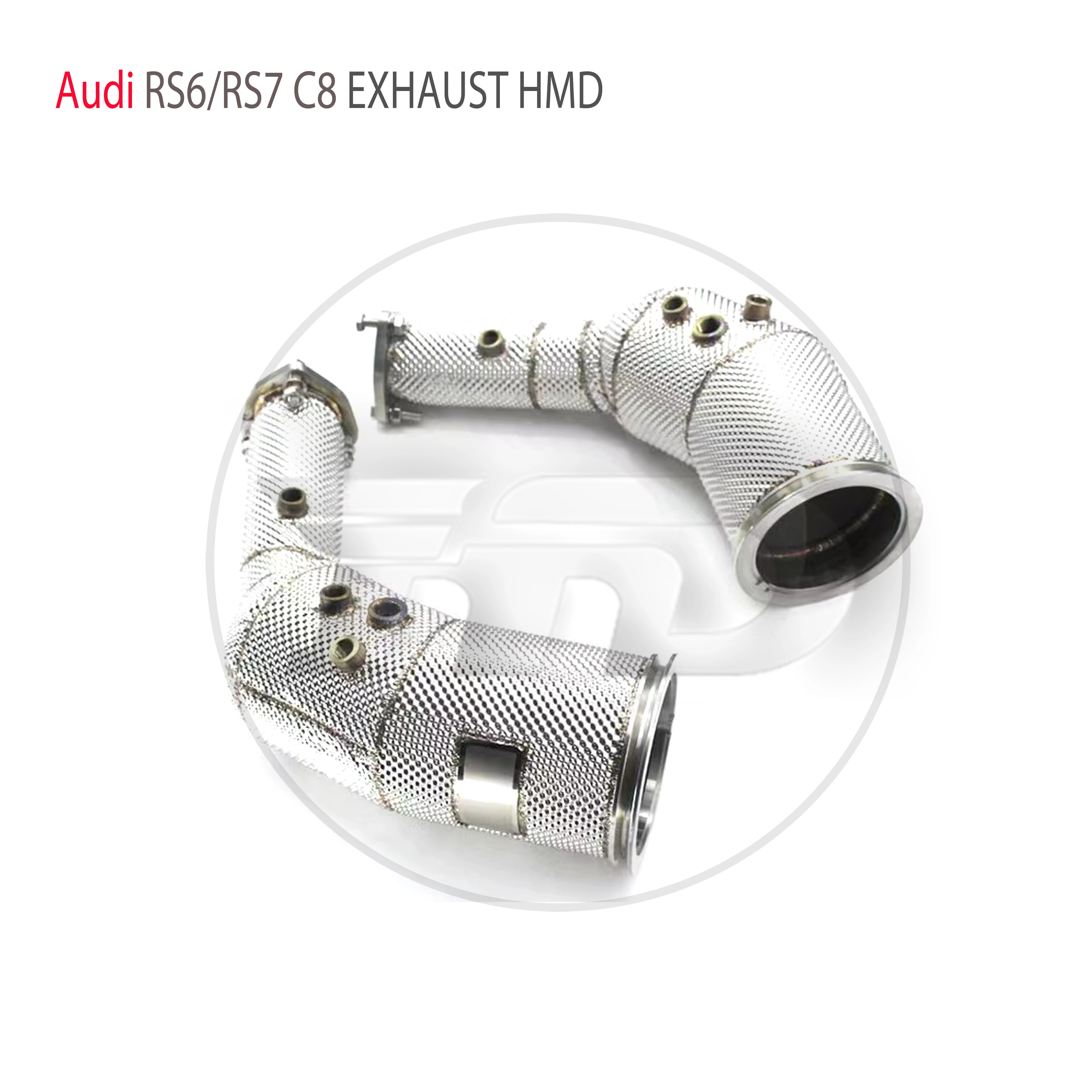 

HMD Exhaust System High Flow Performance Downpipe for Audi RS6 RS7 C8 4.0T A8 S8 D5 2019+ With Catalytic Converter Header