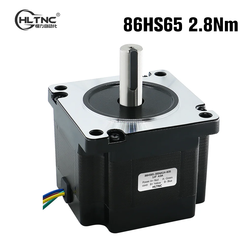 

NEMA 34 4 lead 2 Phase Hybrid Stepper Motor 86hs65 2.8Nm 3A Diameter 14mm Nema34 Stepping Engine 65mm For CNC Engraving Machine