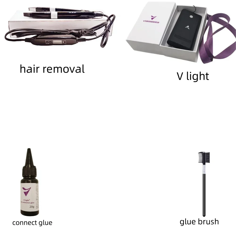 

In stock! V-Light Technology Hair Extension Set Wig Hair Hairs Fast Grafting Tool Firm and Traceless tape Hair-Extension Tools